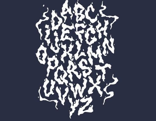 涂鸦英文字母变形英文字母卡通文字图案火焰英文字母