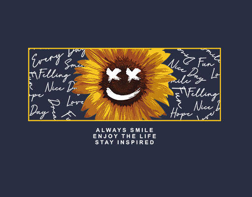 卡通花朵图案菊花图案手写英文字母图案