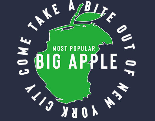 破碎苹果图案烂苹果简约英文字母圆形英文字母