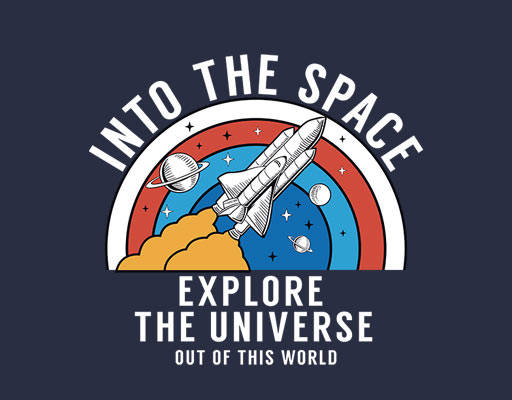 卡通火箭图案飞船星球图案彩虹图案简约卡通英文字母太空飞船飞机