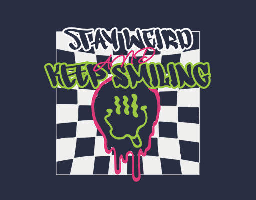 棋盘格图案微笑表情图案涂鸦英文字母图案简约卡通图案