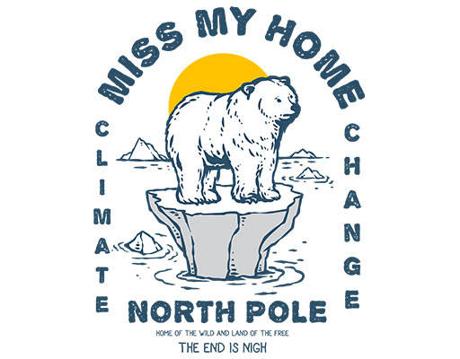 卡通动物图案北极熊图案涂鸦英文字母图案冰川