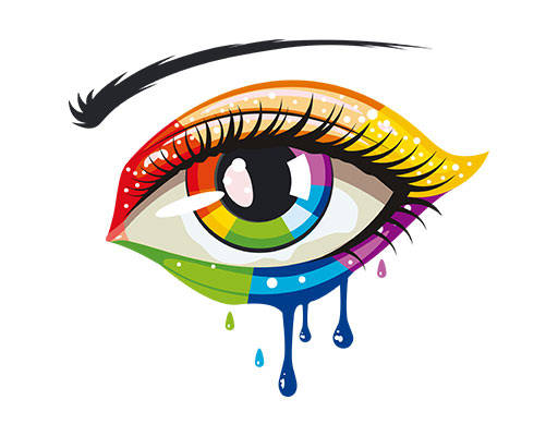 卡通眼睛图案手绘眼睛彩色眼睛涂鸦眼睛五官图案