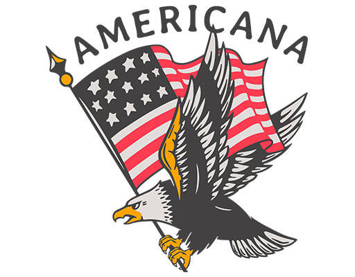 卡通老鹰图案手绘卡通鸟旗帜图案