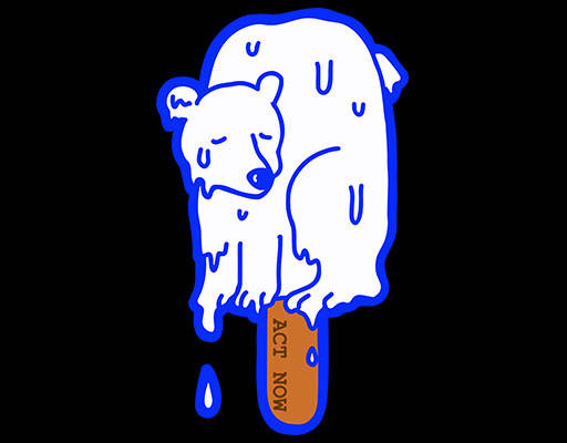 卡通北极熊图案手绘卡通动物雪糕手绘雪糕白色熊