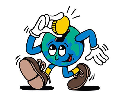 卡通地球图案手绘卡通地球简笔卡通