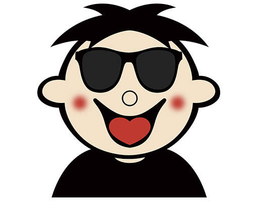 旺仔牛奶人物图案戴墨镜的男孩头像手绘卡通人物男孩头像