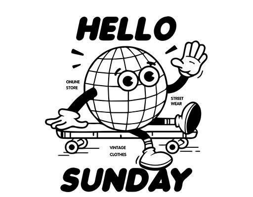 卡通地球图案滑板地球手写英文字母图案