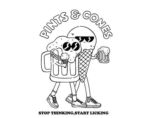 卡通雪糕图案卡通冰淇淋啤酒图案