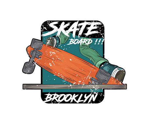 卡通滑板图案涂鸦英文字母图案运动图案