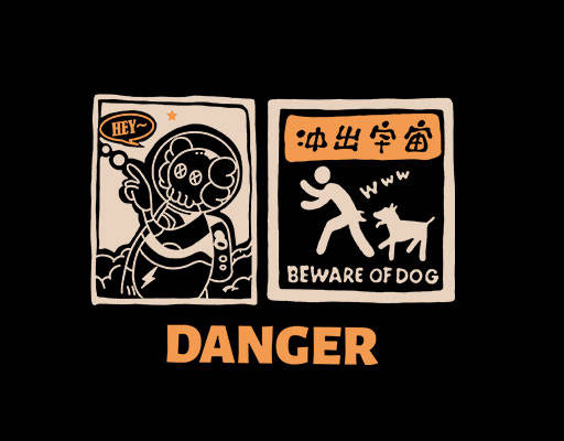 卡通人物卡通kaws宇航员图案手绘卡通