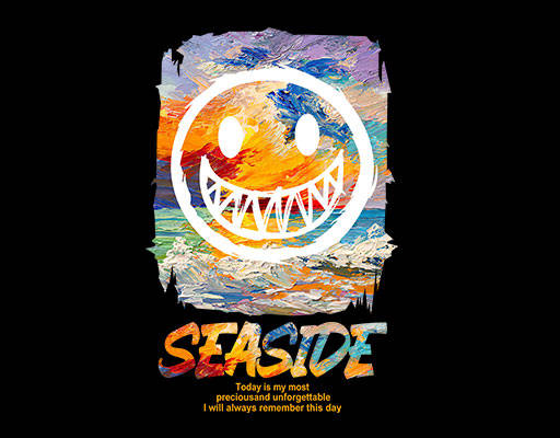 卡通涂鸦图案油画图案微笑表情图案手写英文字母