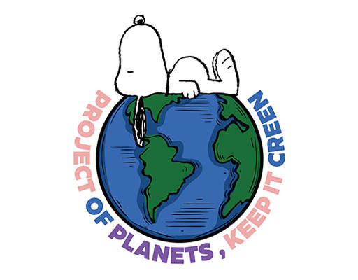 卡通史努比图案手绘卡通动物地球图案SNOOPY