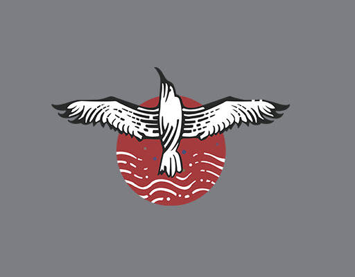 卡通鸟图案手绘卡通动物海鸥图案