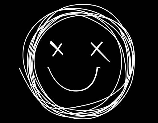 微笑表情图案手绘表情涂鸦表情线条图案