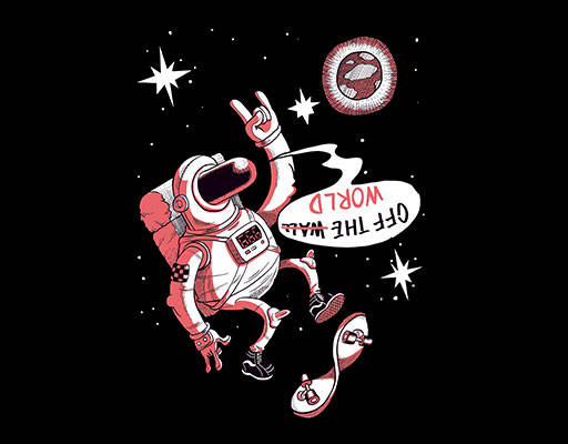 卡通宇航员图案手绘宇航员机器人手写英文字母星球