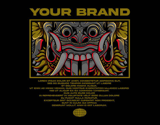 图腾图案宗教图案手绘卡通人物简笔男装印花图案