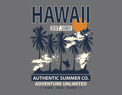 卡通树木椰子树图案手绘卡通人物