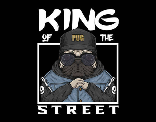 卡通小狗社会狗图案戴帽子狗手绘卡通动物手写英文字母