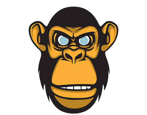 卡通大猩猩头像手绘卡通动物简笔卡通猴子头像