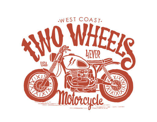 卡通摩托车图案手绘卡通车子复古摩托车手写英文字母