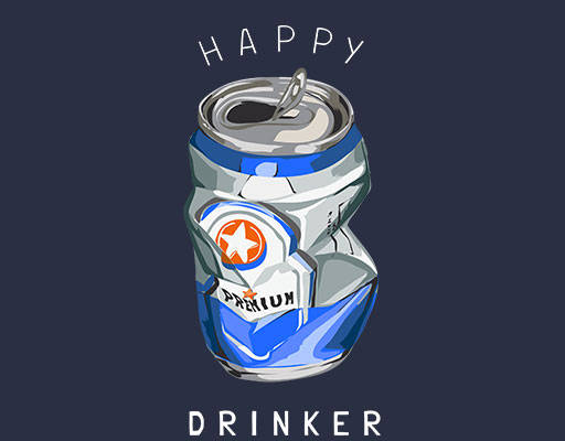 卡通易拉罐图案手绘卡通饮料罐啤酒瓶子