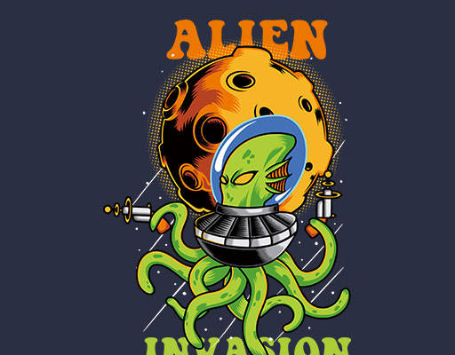 卡通宇航员卡通星球章鱼图案外星人图案