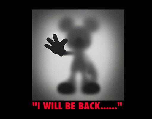 卡通米奇图案朦胧米奇英文字母图案模糊米老鼠