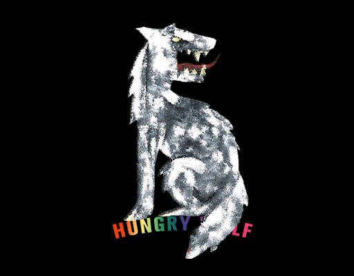 卡通动物图案卡通狼图案涂鸦卡通动物