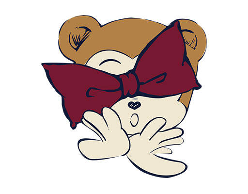 卡通小熊头像手绘卡通动物简笔卡通熊