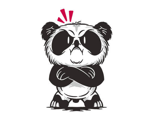 卡通熊猫图案手绘卡通动物简笔卡通动物