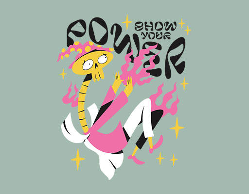 卡通骷髅头手绘卡通英文简笔卡通手绘