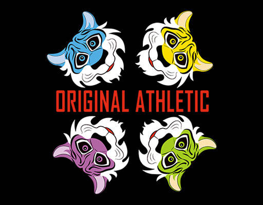 卡通老虎头像手绘卡通老虎头四只老虎头像英文字母