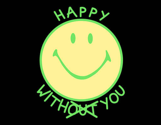 微笑表情图案手绘卡通表情手写英文字母图案