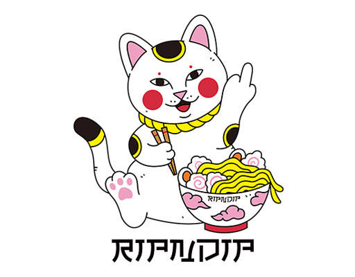 卡通猫咪图案手绘卡通猫招财猫手绘卡通动物