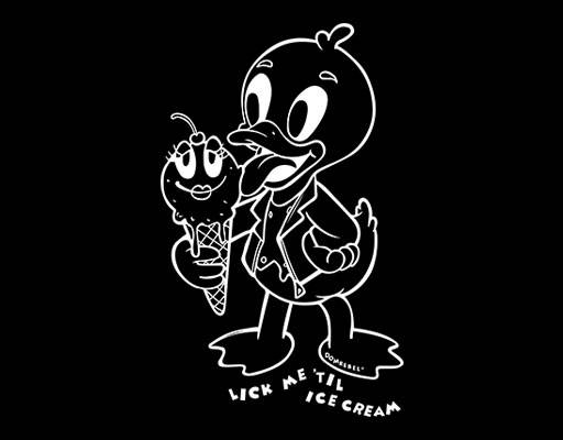卡通鸭子图案手绘卡通动物简笔卡通鸭子卡通冰淇淋雪糕
