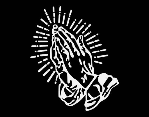 祈祷手势图案卡通手指合十手势虔诚手势图案