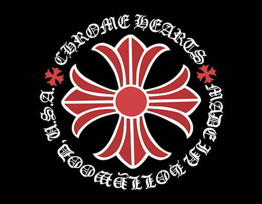 十字架图案复古图案复古英文字母Chrome Hearts克罗心十字架矢量