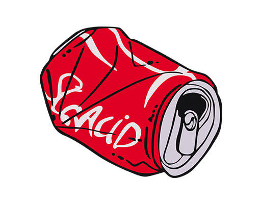 卡通易拉罐图案手绘卡通瓶子可乐瓶子手绘饮料瓶子