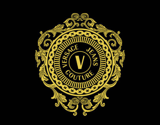 图腾图案卡通英文字母树藤徽章图案金色图案