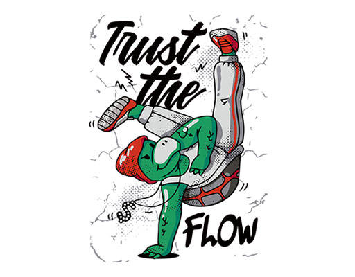 卡通乌龟图案手绘卡通动物手绘忍者神鬼舞蹈龟