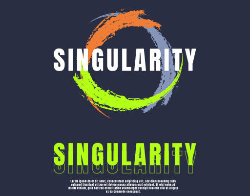 涂鸦线条图案卡通英文字母线条圆形图案