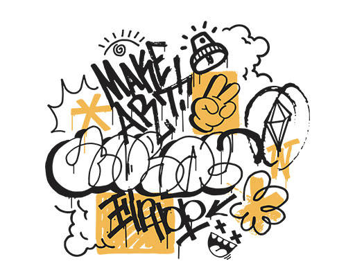 涂鸦英文字母图案简约文字图案喷溅图案