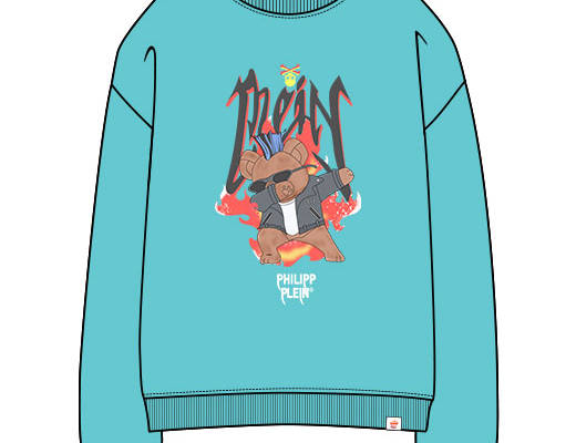 卡通小熊图案手绘卡通立体英文字母起飞动作立体字母