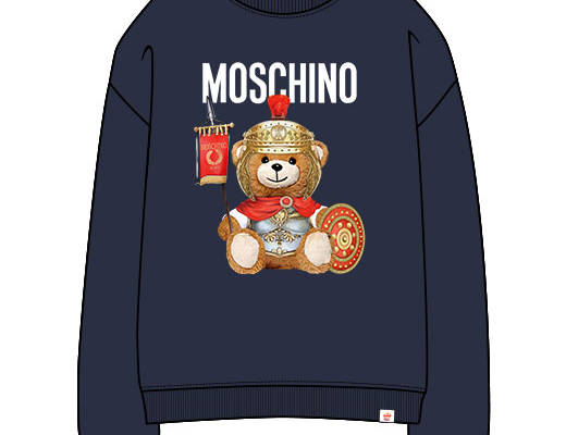 小熊图案手绘卡通毛绒玩具MOSCHION茉思奇诺战士小熊