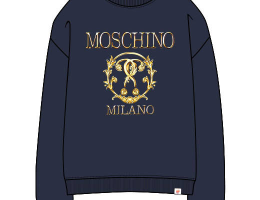 MOSCHION茉思奇诺英文字母金色英文字母麦穗