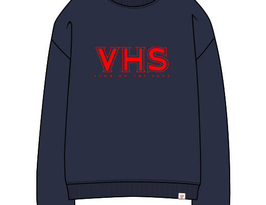 简约文字图案卡通英文字母VHS男装印花图案