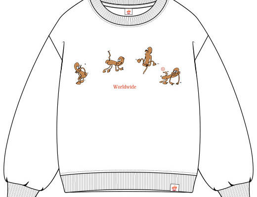 卡通猴子矢量手绘卡通动物简笔卡通动物