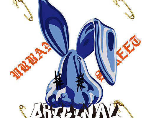 卡通兔子头像矢量手绘卡通动物英文字母涂鸦英文字母矢量