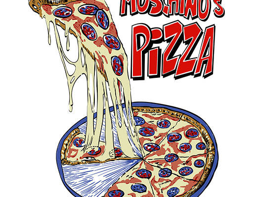 卡通披萨矢量手绘食物图案pizza手绘卡通食物